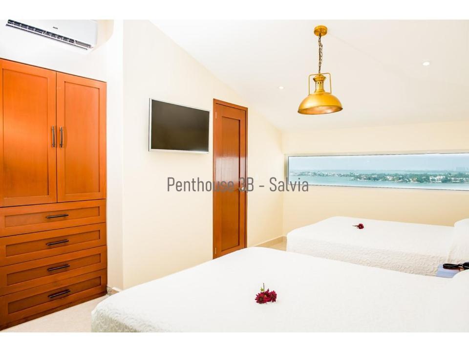 2 Story Oceanfront Penthouses On Cancun Beach! Kültér fotó