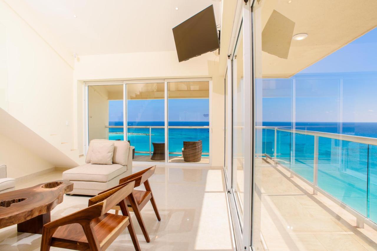2 Story Oceanfront Penthouses On Cancun Beach! Kültér fotó