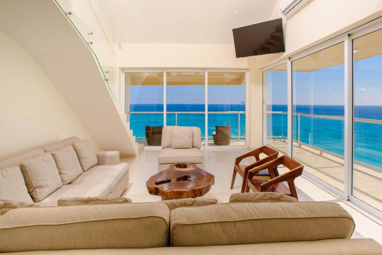 2 Story Oceanfront Penthouses On Cancun Beach! Kültér fotó